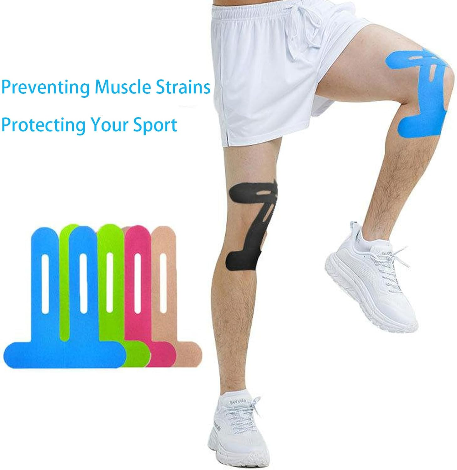 Pre-Cut Muscle Tapes - 13 Strips for Sports Tape, Breathable, Stable, Flexible, Waterproof Muscle Tapes for Arthritis, Patch Size 9.9 * 8.7 Inch