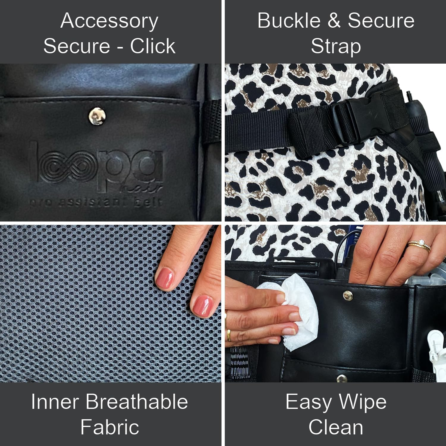 Professional Hair Stylist & Hairdresser Working Belt: Efficient Tool Organization & Workflow Enhancement with Thermal Pocket for Curling Irons Hair Dryers, & Hairspray - Ideal for On-The-Go Stylists image number 6