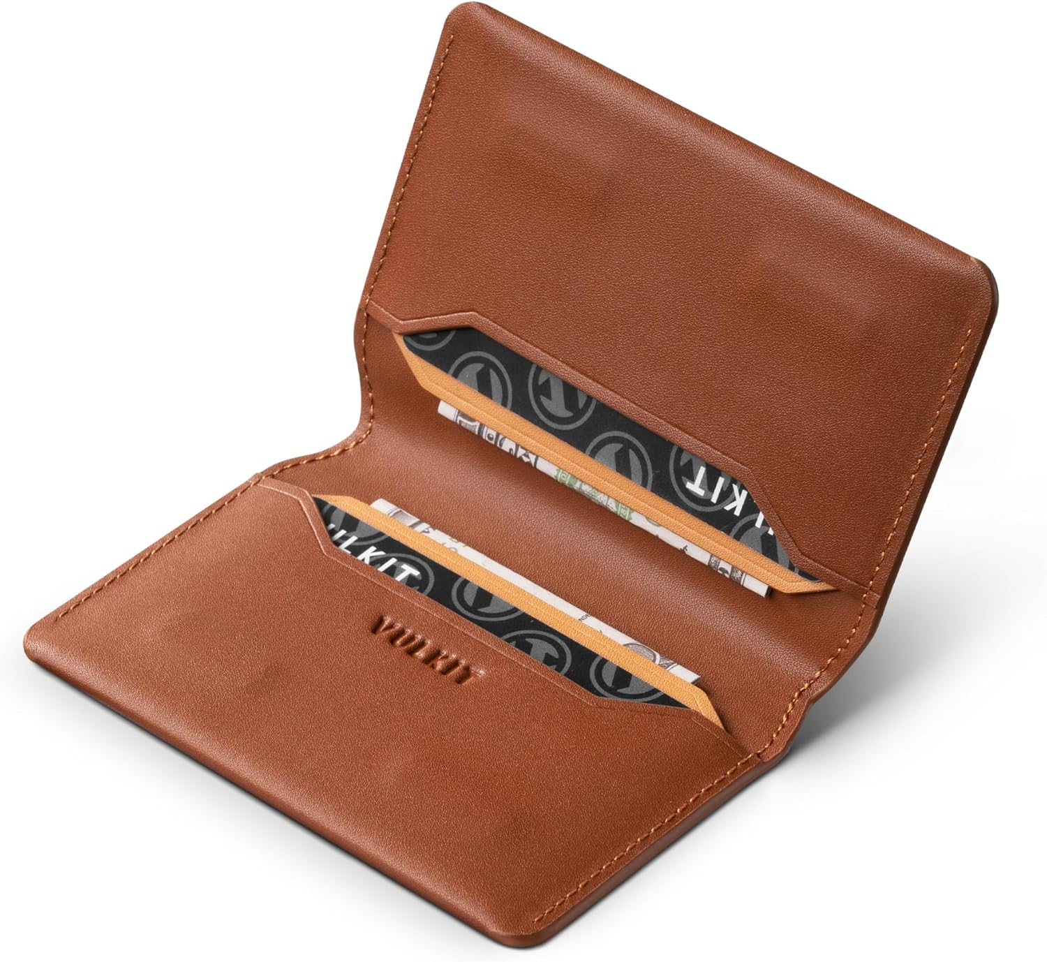 VULKIT Slim Minimalist Card Holder RFID Blocking Leather Credit Card Holder Front Pocket Wallet Magnetic Closure