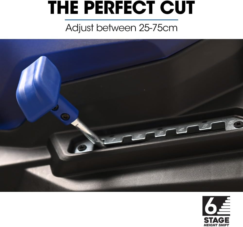 Powerblade 480CX 40V 17" Cordless Lawn Mower Kit, Fast Charger, 2 X 4Ah Batteries, 6 Stage Height, Brushless Electric, 430Mm Cutting Path