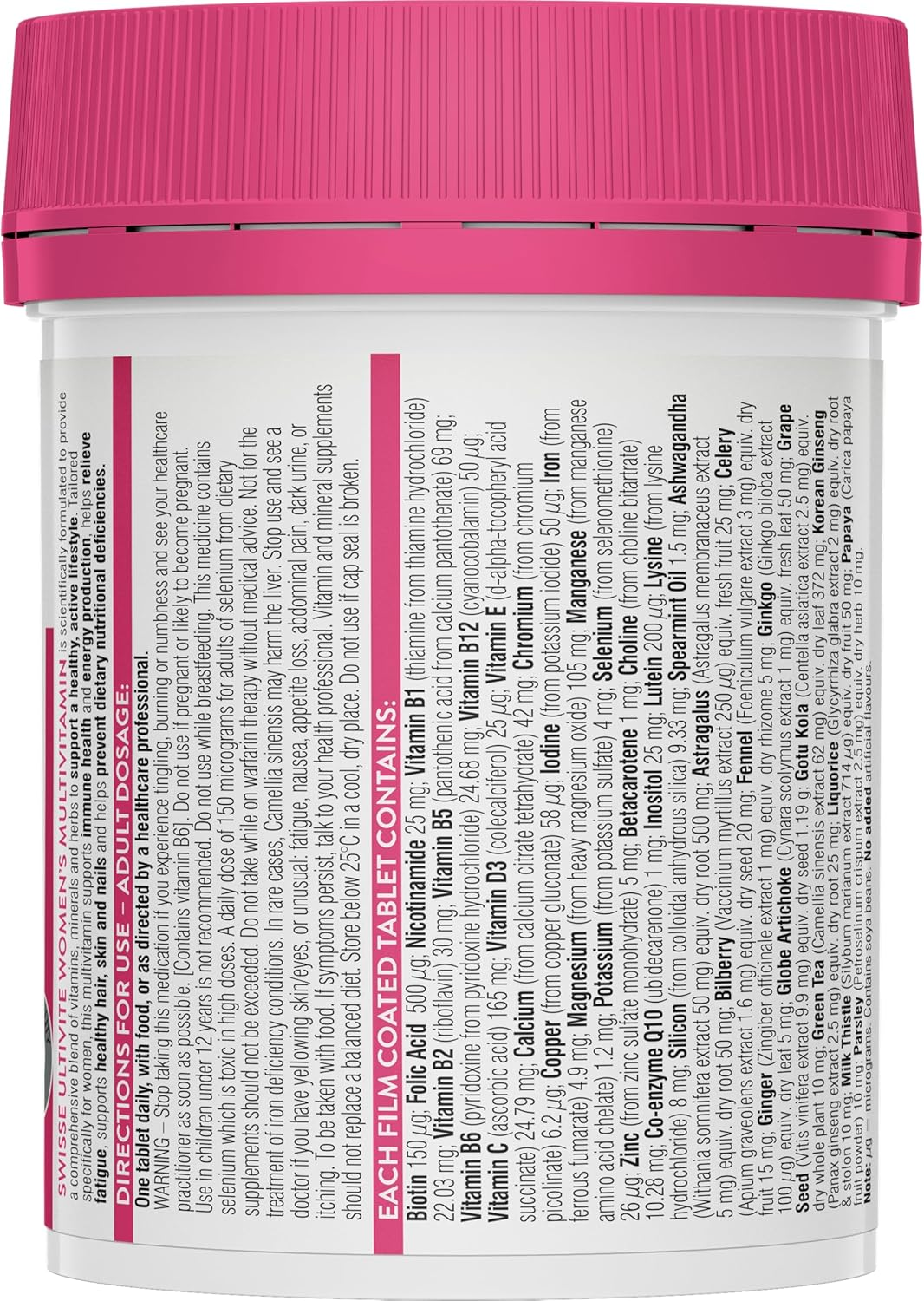 Swisse Ultivite Women'S Multivitamin - 120 Tablets image number 6