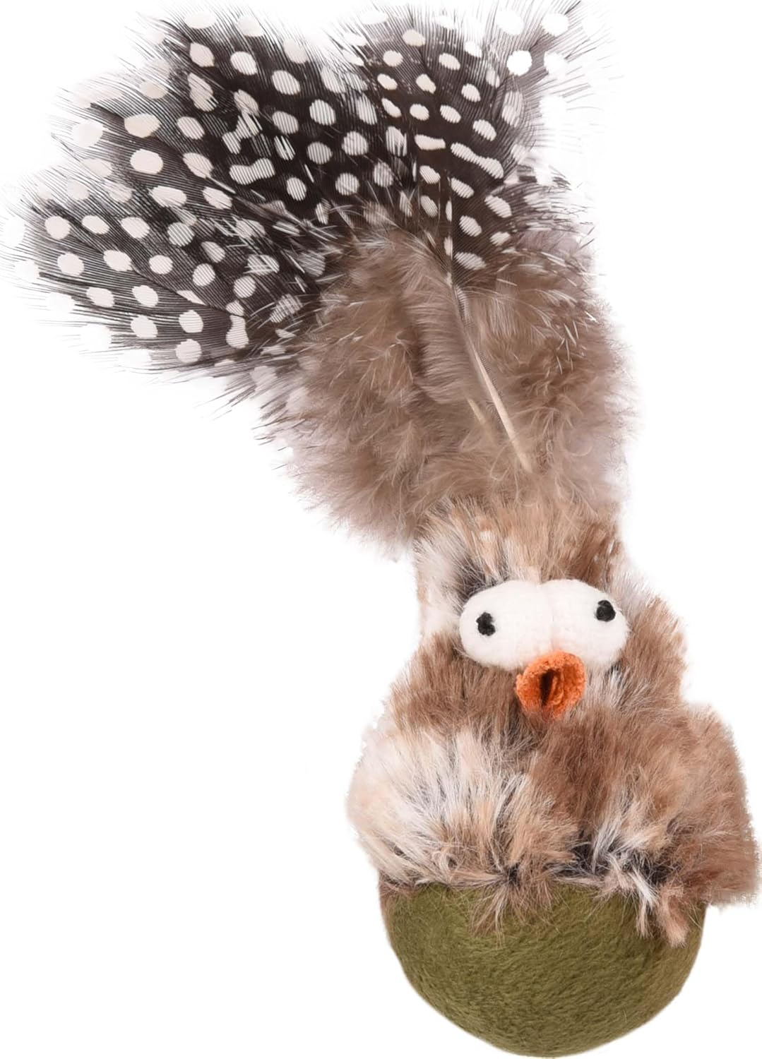 Flamingo F Cat Toy Natural Delight Wobbler + Bird Sound Mix 11 Cm