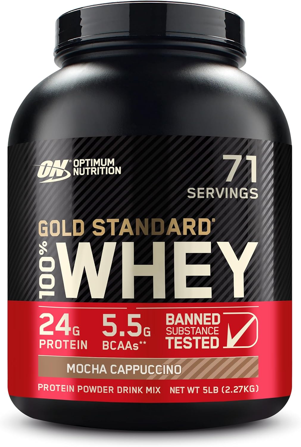OPTIMUM NUTRITION Gold Standard 100% Whey Protein Powder, Mocha Cappuccino, 2.27Kg image number 1
