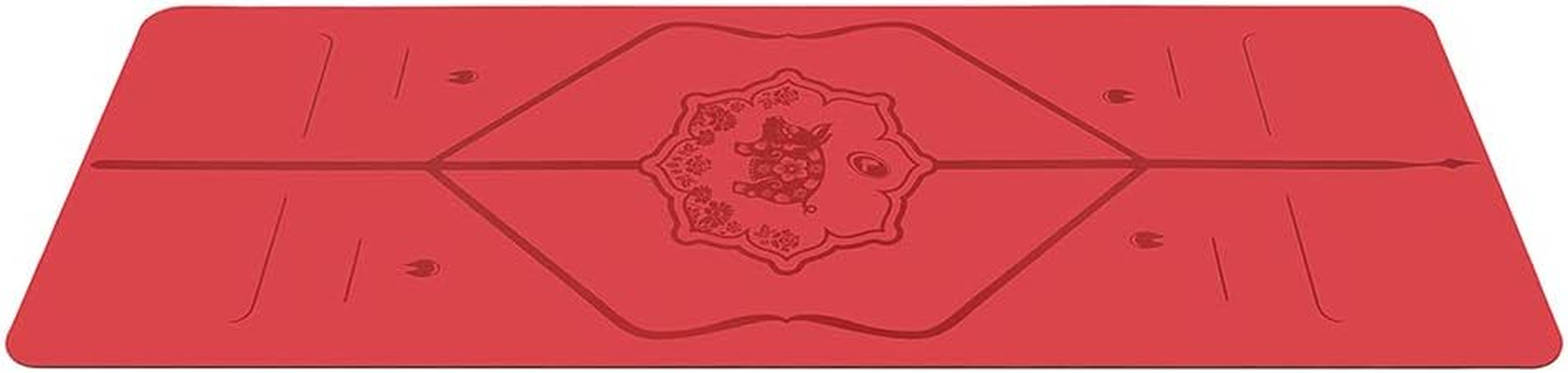 Liforme Zodiac New Year Collection - Free Yoga Bag Included - Patented Alignment System, Warrior-Like Grip, Non-Slip, Eco-Friendly, Biodegradable, Sweat-Resistant, Long, Wide and Thick for Comfort - Dog Red image number 4
