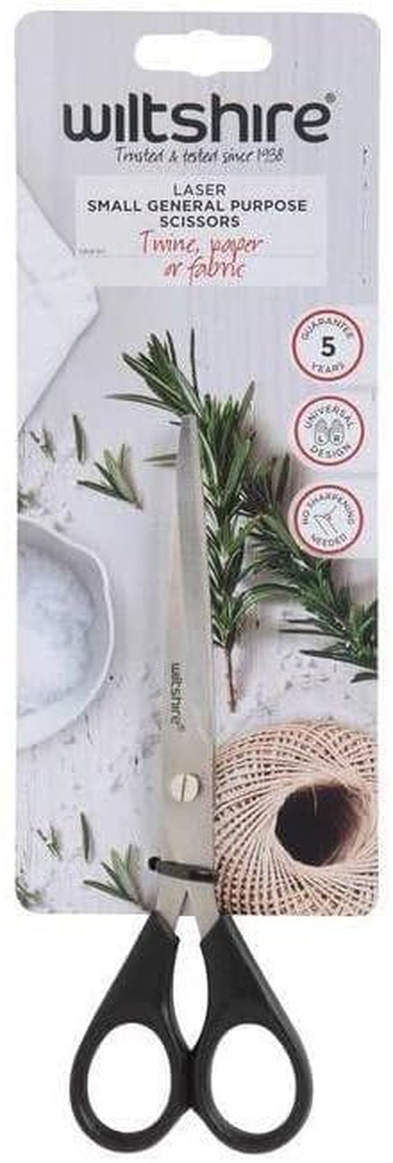 Wiltshire Laser plus Multi-Purpose Scissors, Stainless Steel Sharp Blade, Durable Kitchen Shears (Colour: Black, Silver) image number 1