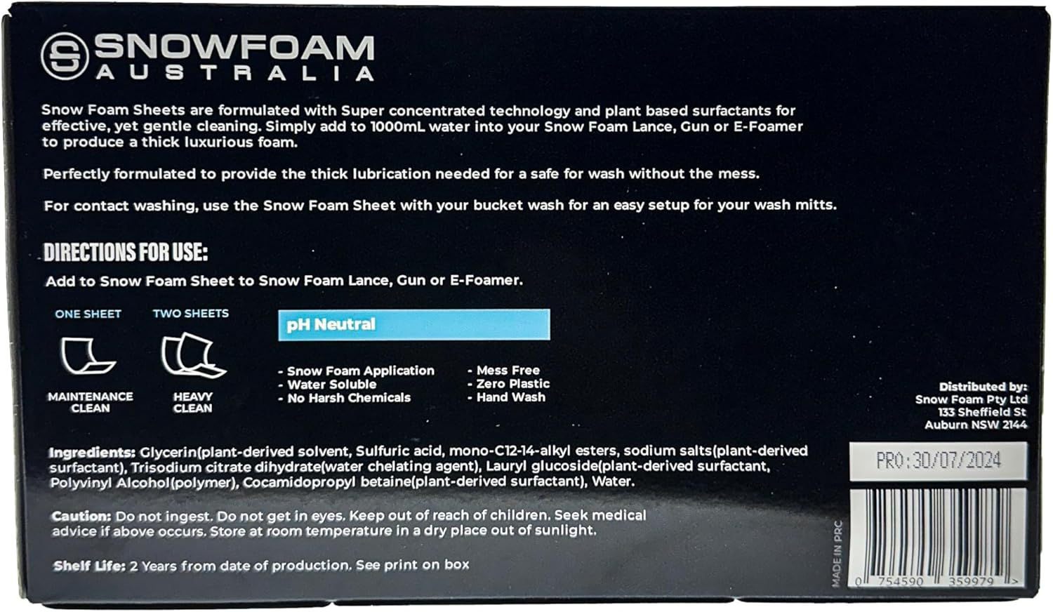 Snow Foam Eco-Friendly Thick Foam Car Wash Sheets - 20-Pack, Watermelon Smash Scent, Biodegradable & Plant-Based Detergent, Compact & Ph-Balanced Automotive Cleaner for Foam Cannon & Bucket Wash