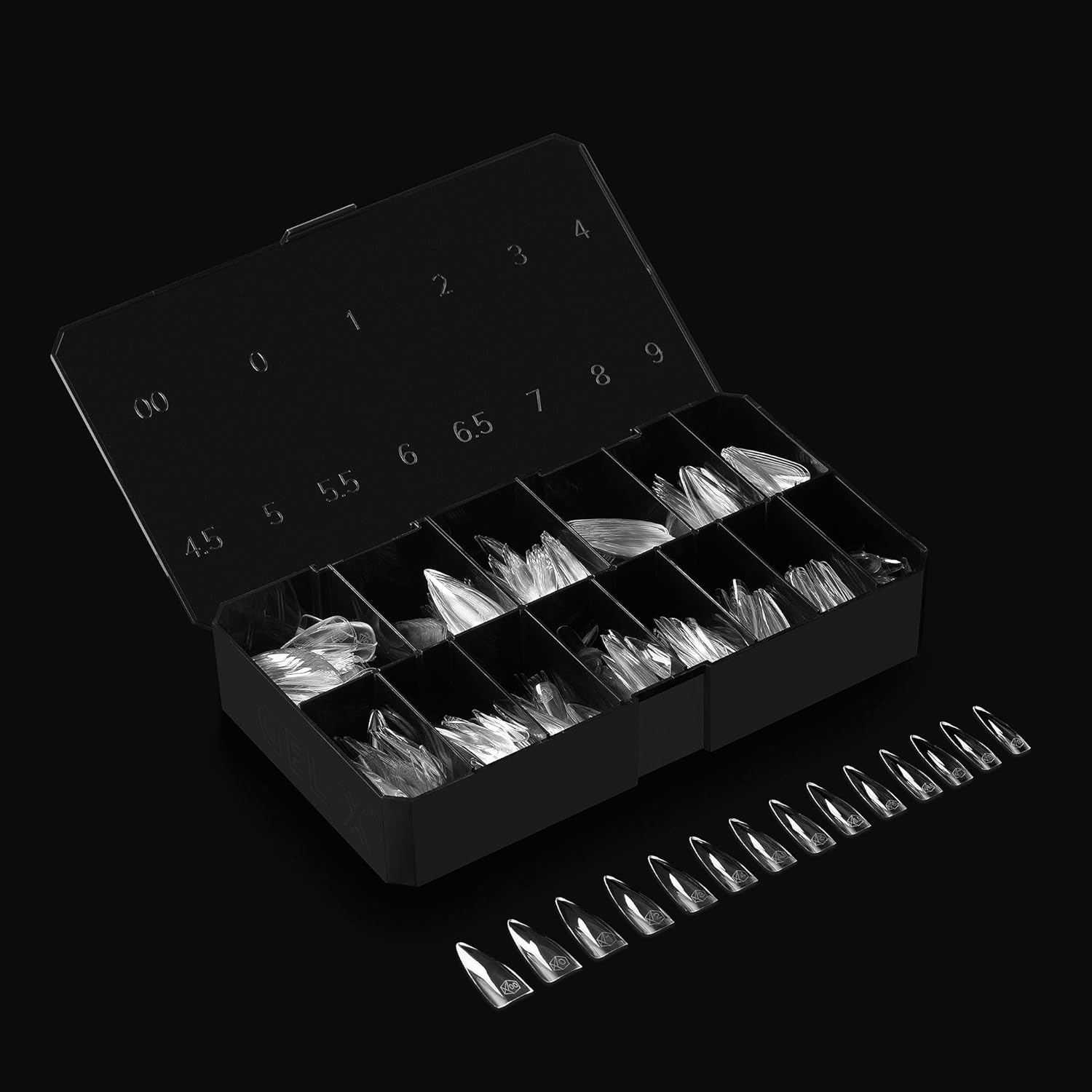 APR&Eacute;S Apres Gel-X Natural Stiletto Long Tip Box | 500Pc Gel-X Tips, 11 Sizes 00-9, Premium Quality image number 5