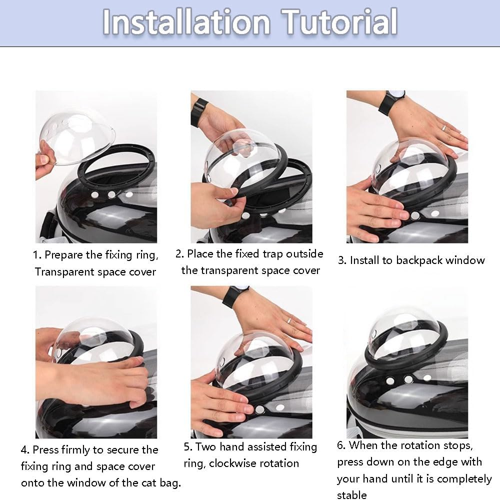 Cat Backpack Carrier, Cat Bubble Backpack with Two Covers,Pet Space Capsule Backpack Pet Carrier for Travel Hiking Walking Camping image number 5