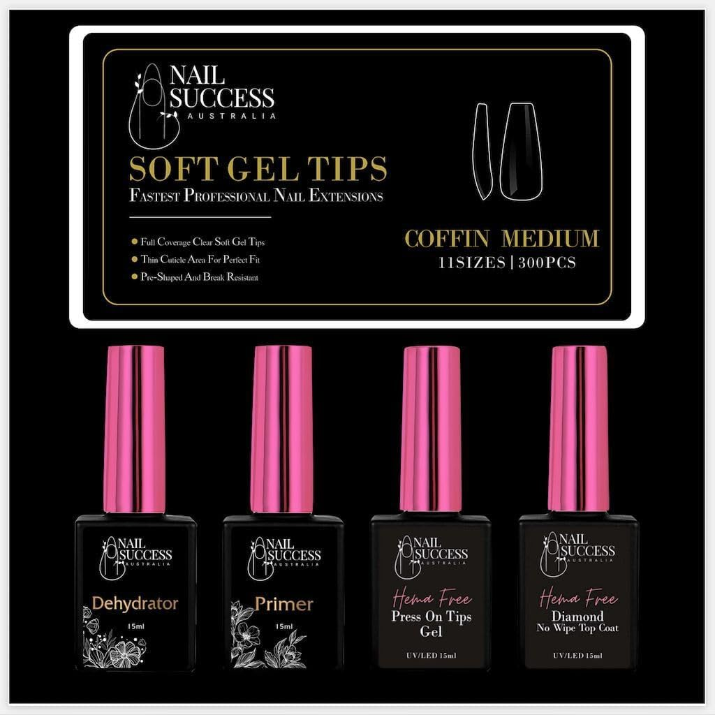 Soft Gel Press on Nail Kit - HEMA Free image number 5