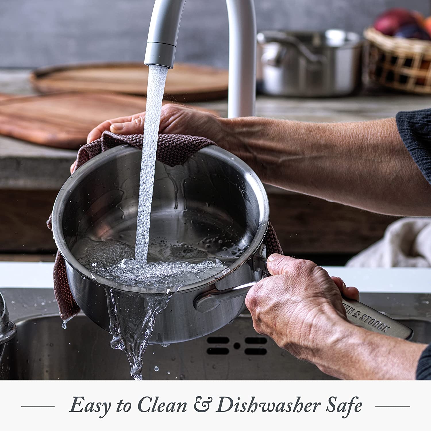 Merten & Storck Tri-Ply Stainless Steel Induction 18Cm/2 Litre Saucepan Pot with Lid, Multi Clad, Oven Safe, Silver image number 1