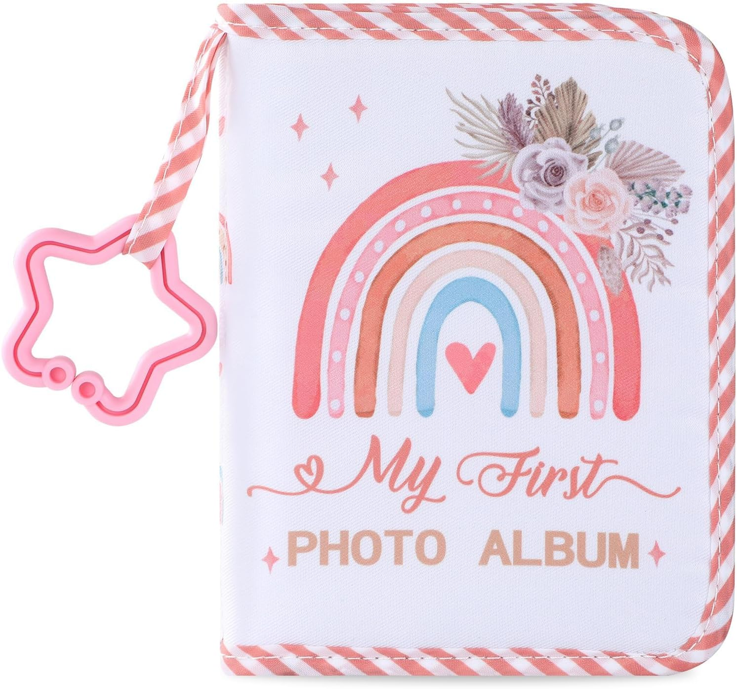 Baby'S My First Family Album Soft Photo Cloth Book Boho Rainbow My First Book of Photos Baby Memory Album Gift Holds 4X6 Pictures for Babies Newborn Toddler & Kids Baby Shower image number 2