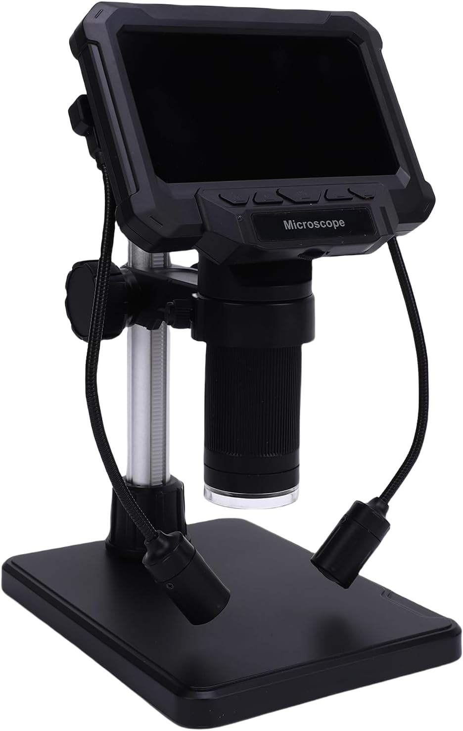 Jectse 4.3 Inch Digital Microscope, 1000X Magnification 1080P HD Screen with 10MP Camera, 8 LED Lights for Stamp Jewelry Inspection Soldering PCB Repair image number 2