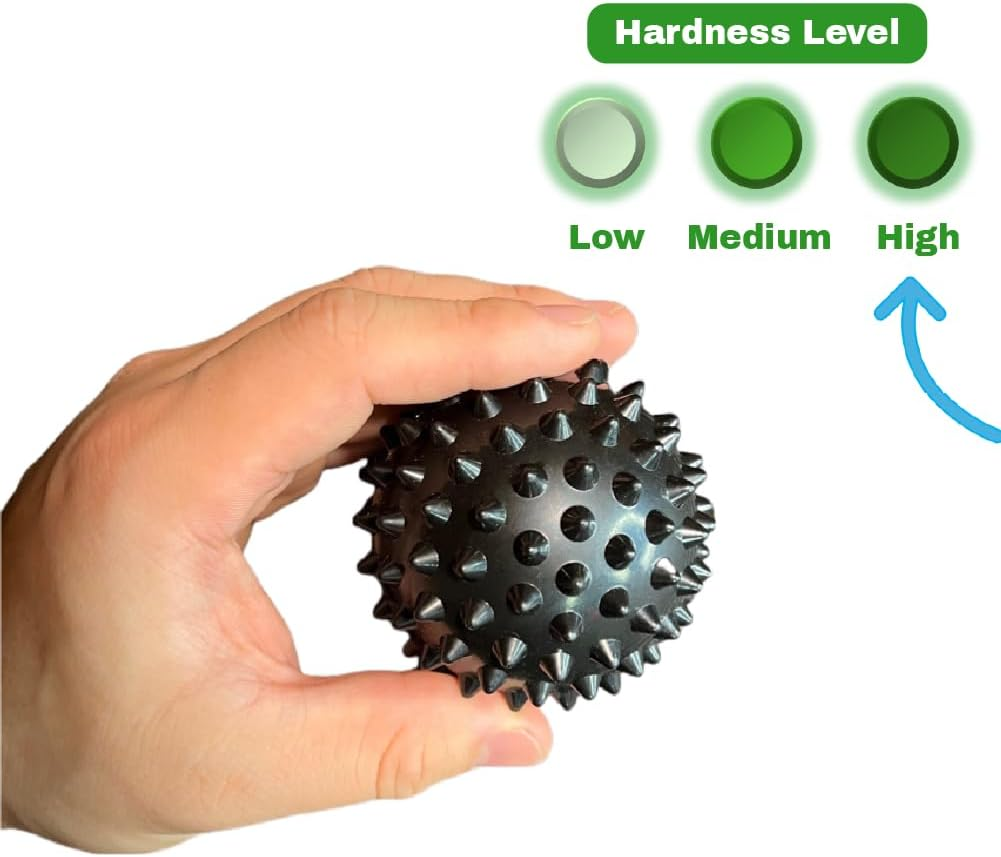 Hard Spikeball Set Duo Pack Trigger Point Massage Balls Alleviate Muscle Pain Hard Spike Ball for Perfect Pressure Point Relief, Plantar Fasciitis Preventer (Orange & Black) image number 6