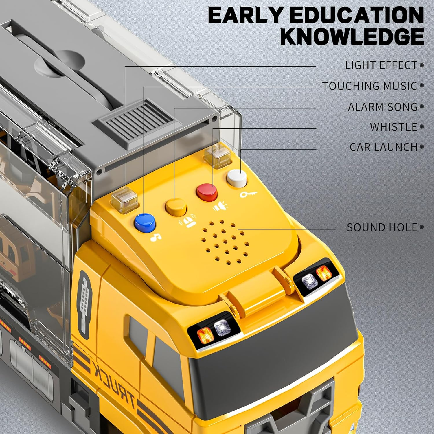 Construction Vehicle Trucks Cars Toy for 3 4 5 6 Years Old Boys Kids - Carrier Play Set with Play Mat, Die-Cast Car Toys with Excavator, Forklift, Birthday Gifts Toys for 3-9 Year Old Boys image number 1