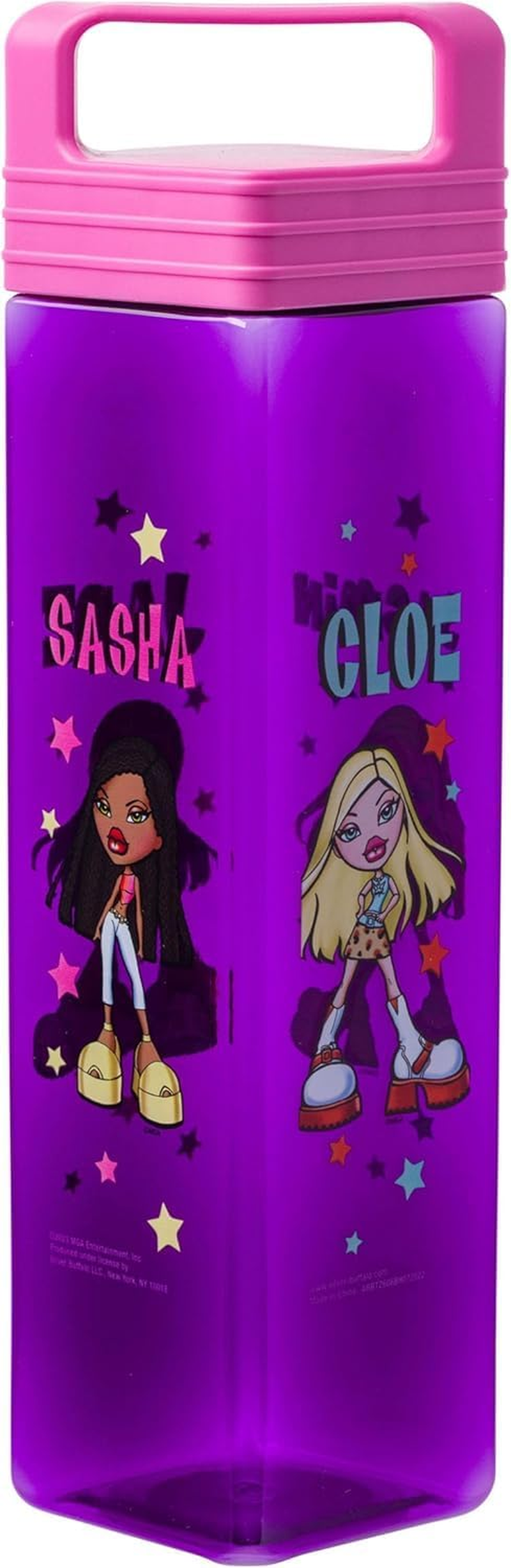 Silver Buffalo Sanrio Hello Kitty and Friends Featuring Badtz-Maru, Keroppi, My Melody, Pochacco, Chococat, Pompompurin, Kuromi, and Little Twin Stars Water Bottle with Screw Lid, 28 Ounces