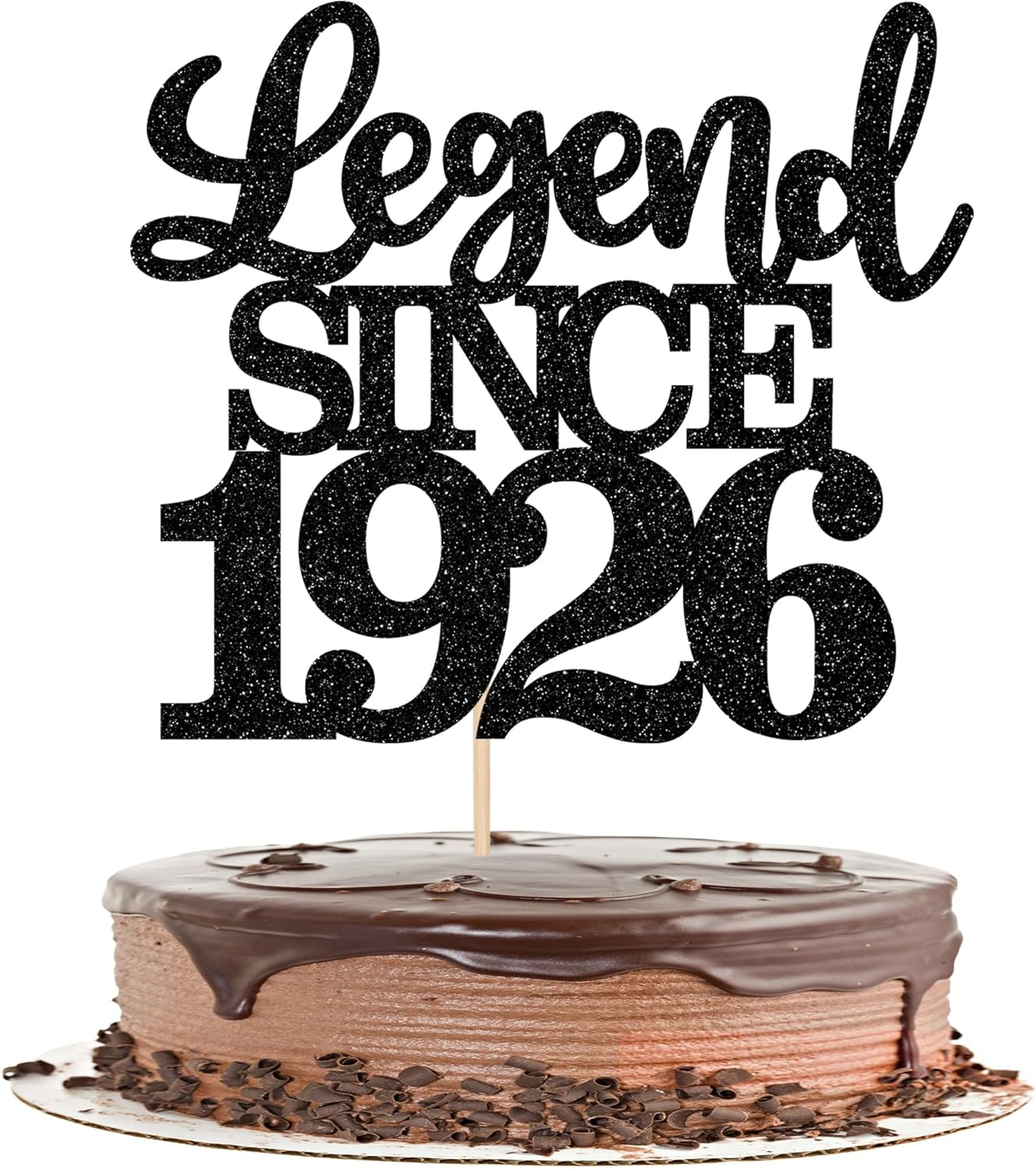 1 Pack Legend since 1966 Cake Topper Glitter Happy 60Th Birthday Cake Pick 60 Fabulous Cake Decorations for Cheers to 60Th Birthday Wedding Anniversary Party Supplies