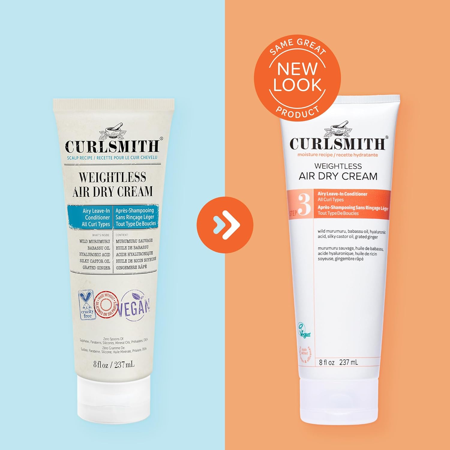 Curlsmith Weightless Air Dry Cream - Air Drying Cream, Moisturizing and Detangling for All Curls - Vegan & Cruelty Free (16 Oz) image number 3