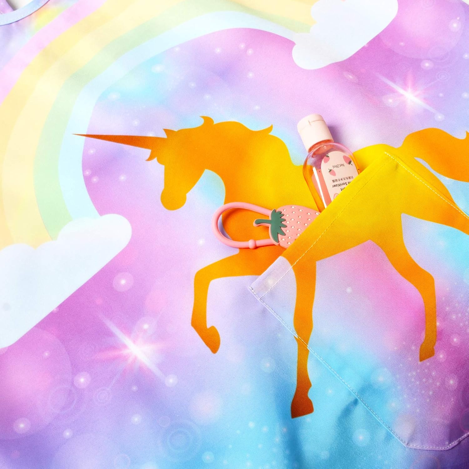 Fiodrimy Kids Art Smock, Unicorn Painting Smocks with Pocket, Waterproof Artist Long Sleeve Artist Apron for Child Girls Boys 8-12 Years, Large image number 6