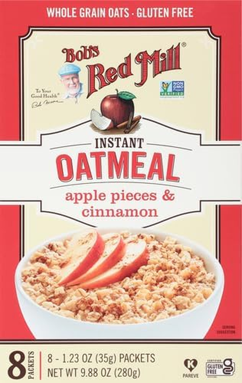 Bob'S Red Mill Apple Pieces & Cinnamon Oatmeal Packets, 8 Packets (Pack of 1) - Non GMO, Gluten Free, Whole Grain, Kosher image number 4