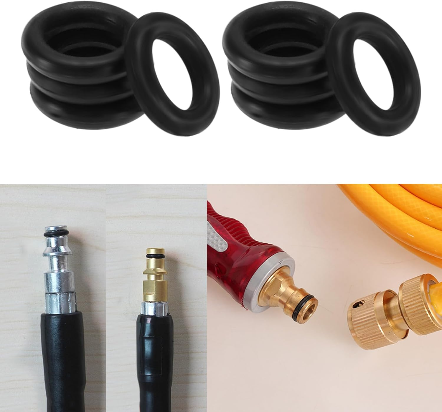 Emsea 10Pcs Pressure Washer O-Rings Rubber High Pressure Washer Quick Plug O Ring 5Mm ID X 8.5Mm OD Replacement Compatible with Mac Allister image number 3