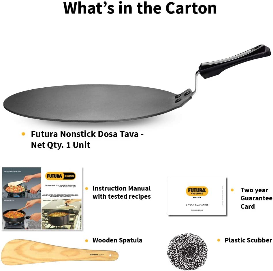 Hawkins Futura Non Stick Dosa Tava, 33 Cm Diameter image number 2
