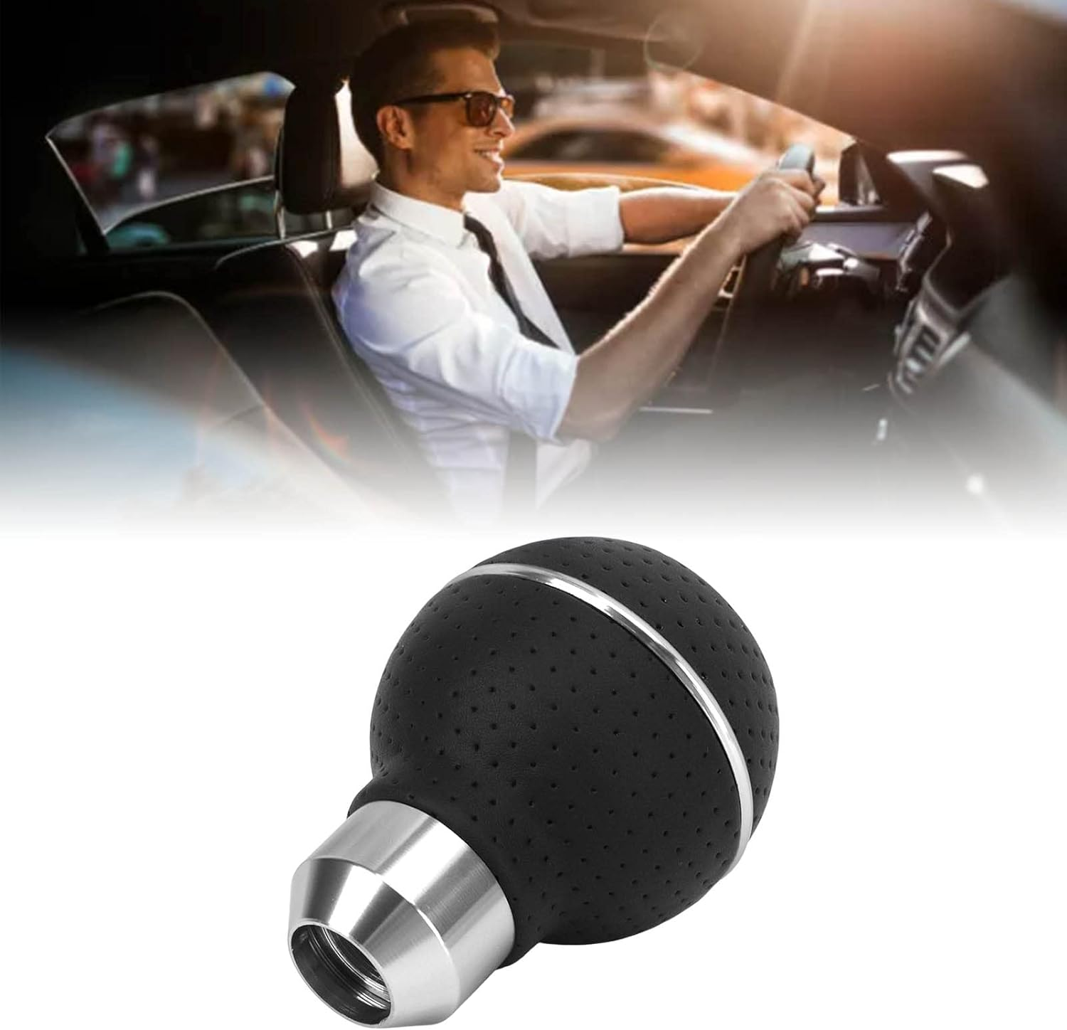 Gear Knob, 5 Speed ​​Decorative Easy to Use Universal Aluminum Alloy Car Shift Knob for Automobile (White) image number 6