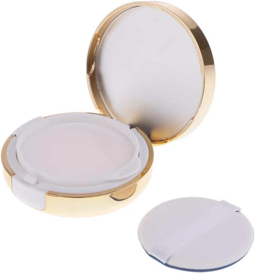 VMS INDIA Empty Makeup Powder Foundation Case Air Cushion Puff BB Cream Container 15G Gold