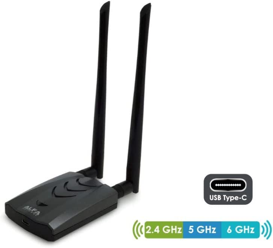 ALFA Network AWUS036AXML 802.11Axe Wifi 6E USB 3.0 Adapter AXE3000, Tri Band 6 Ghz, Gigabit Speed up to 3Gbps image number 5