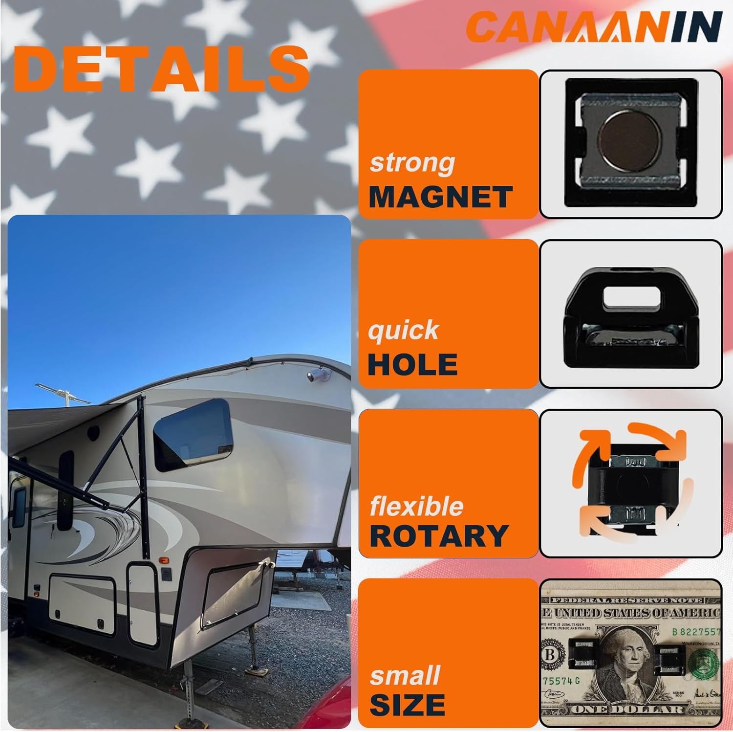 CANAANIN Magnet Zip Tie Mount Magnetic Zip Ties Mount Holder Strong 1-Second Magnetic Snap Installation Heavy-Duty Cable Tie Mounts for Car Boat Workshop Industrial Black 10Lbs (36 Piece) image number 4