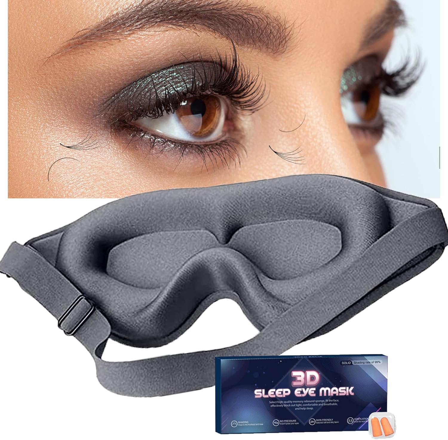 Pink Eye Mask for Lash Extensions, Sleep Mask for Lash Extensions for Women,Lash Extension Sleep Mask for Travel Yoga Nap, 100% Blackout 3D Eye Mask for Sleeping