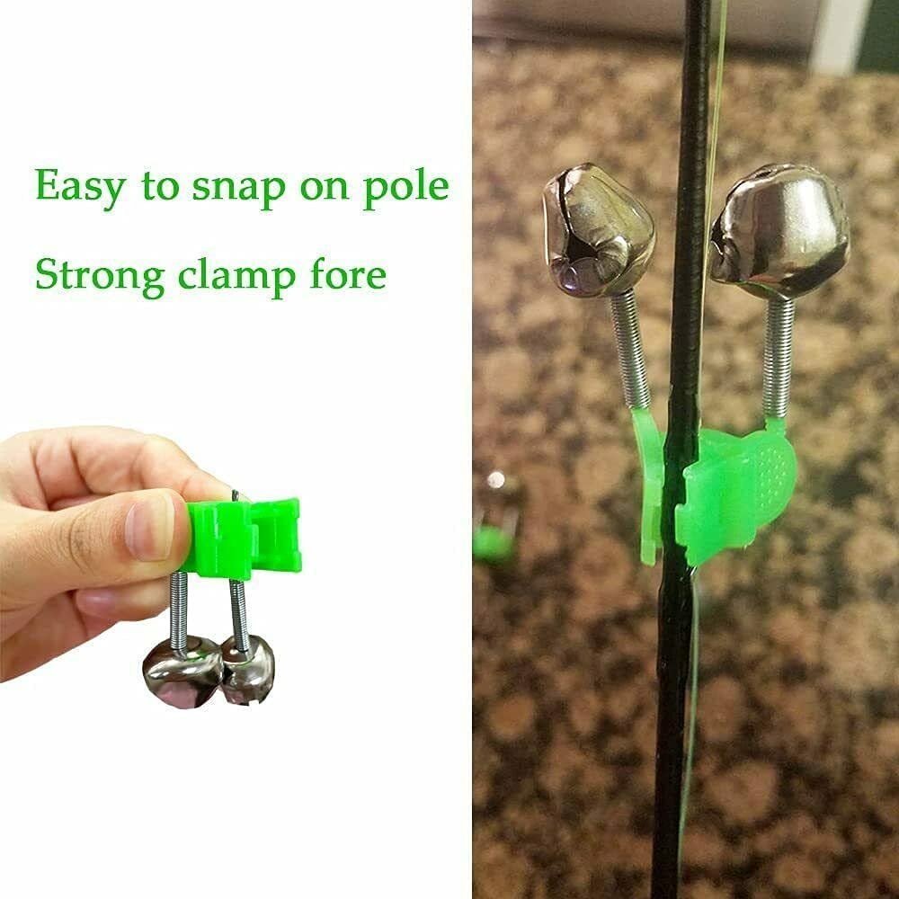 30 Pcs Plastic Fish Rod Bell,Fishing Bells Clips,Fish Bite Alarms Ring Dual Alert image number 1