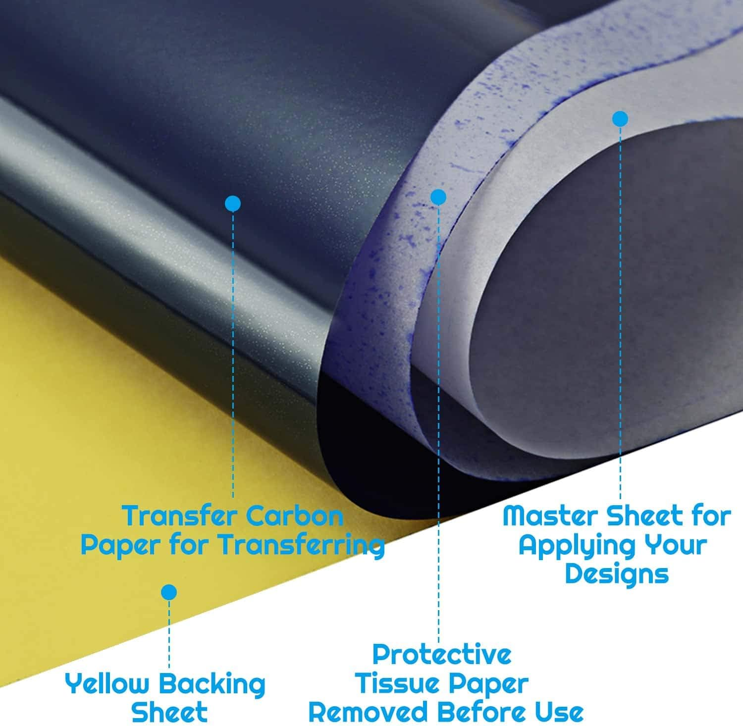 Audab Tattoo Transfer Paper, 38 Sheets Stencil Paper for Tattooing, 8 1/4 X 11 3/4 image number 5