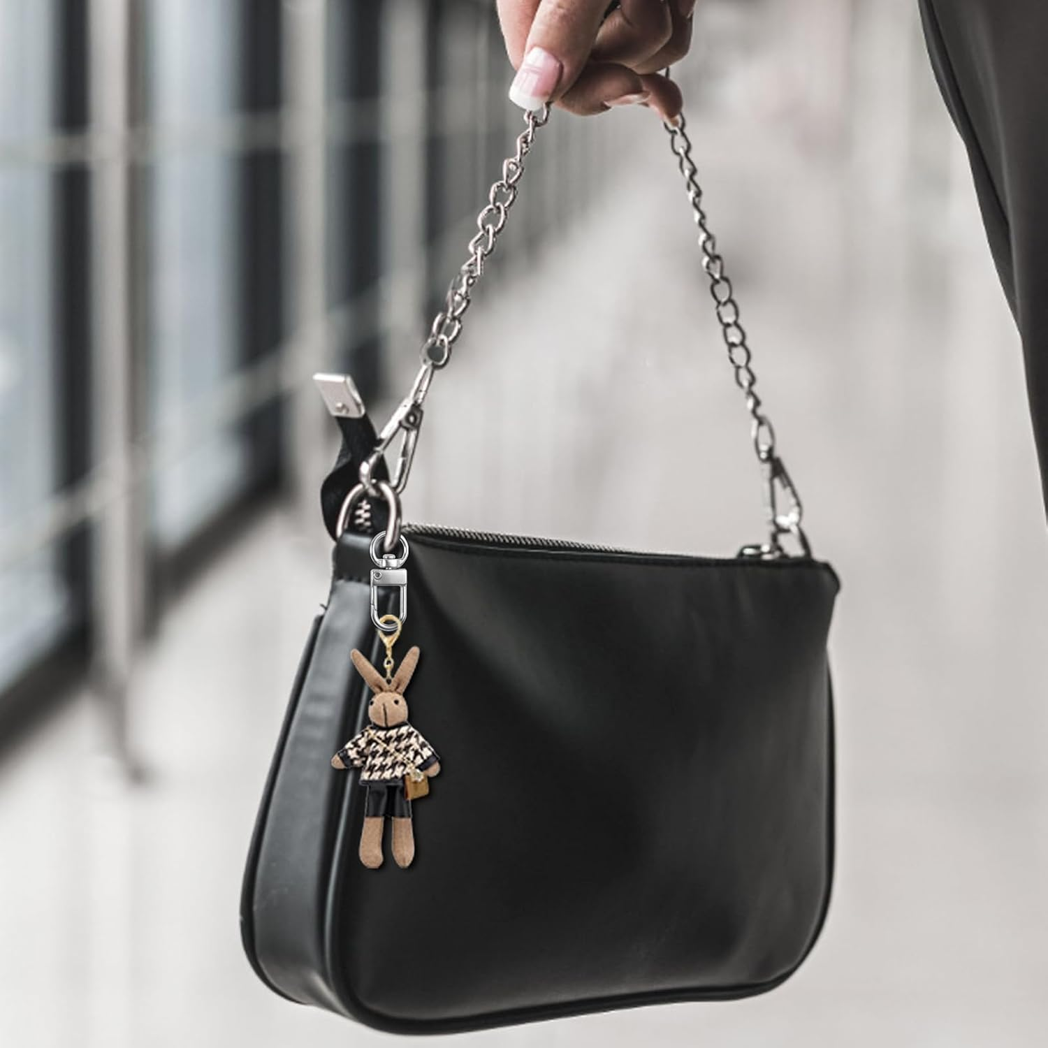 60 Pcs Metal Lobster Claw Clasps Swivel Lanyards Snap Hooks DIY Swivel Clasp Hooks for Keychains Jewelry Purse Making DIY Bags Key Rings Art Crafts (Gold, Silver, Rose Gold, Gun Black) image number 3