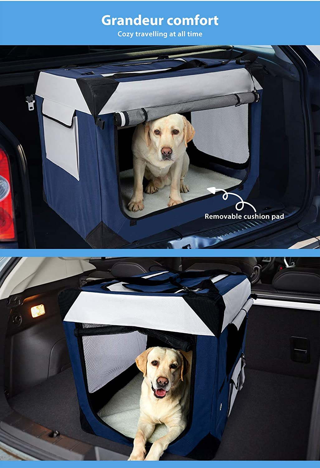 Pawz Pet Carrier Bag - Spacious Outdoor Travel Hand Portable Crate M for Dog and Cat, Luggage & Travel Gear, Backpack, Kennel image number 5