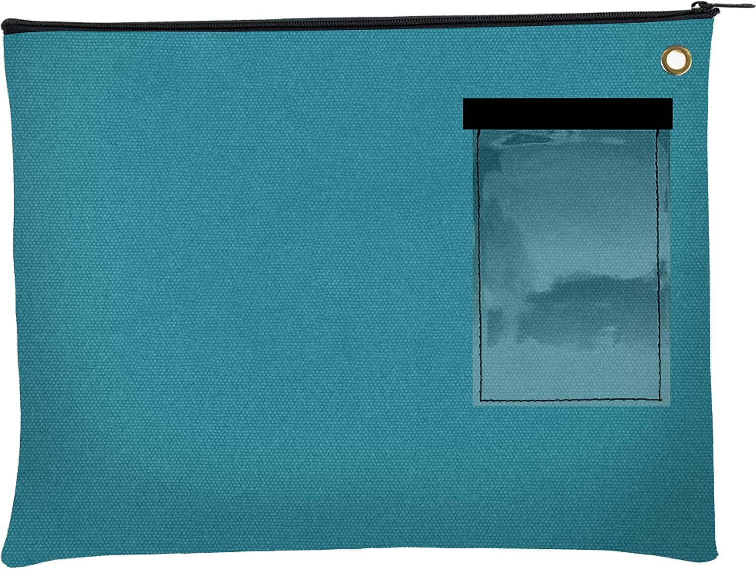 Banksupplies Canvas Interoffice Mailer, 14 Oz. - 14W X 11H - Royal Blue - Transit Bag - Large Zipper Bag with Grommet - Use with Padlock or Zip Tie for Security - Interoffice Mail Bag image number 3