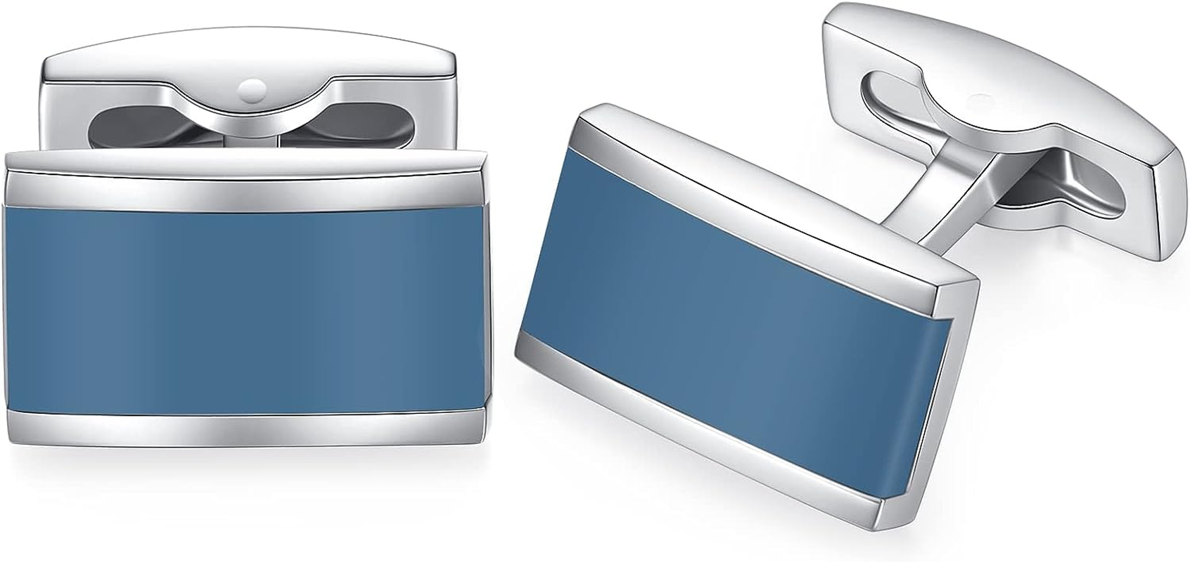 Honey Bear Cufflinks for Men - Shirt Black Rectangle Stainless Steel Business Wedding Gift