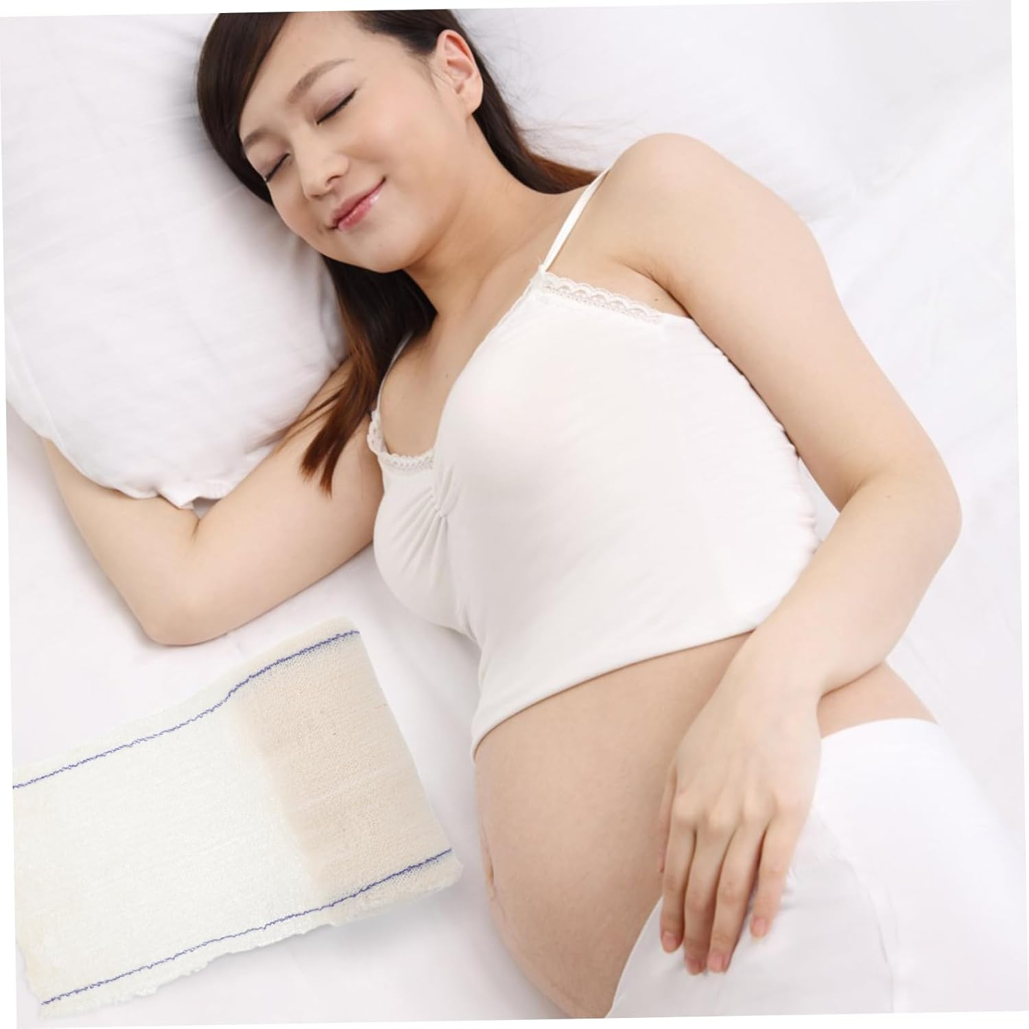 Ibasenice Pregnant Belly Support Band Postpartum Care Hip Sculpting Chest and Belly Support Bandage image number 1