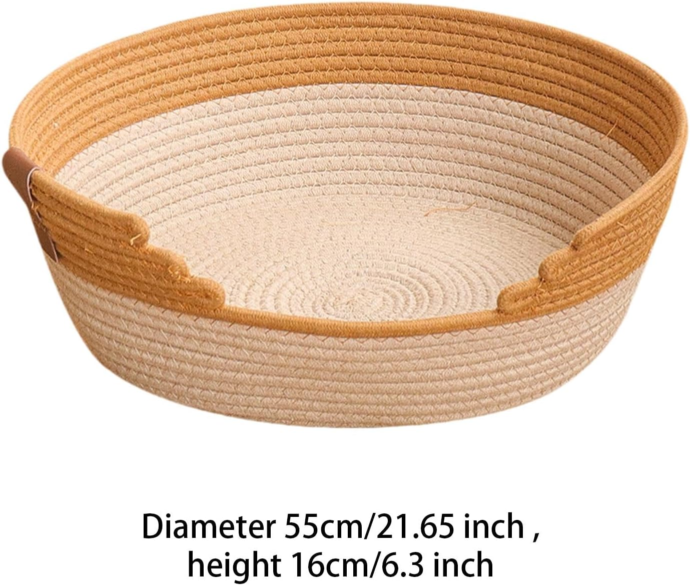 Stgfyxgs Cotton Rope Woven Cat Bed Basket, Cat Scratching Board, Resting Nest, All, Pet Supplies, Dog Bed for Domestic Dogs, XL image number 4