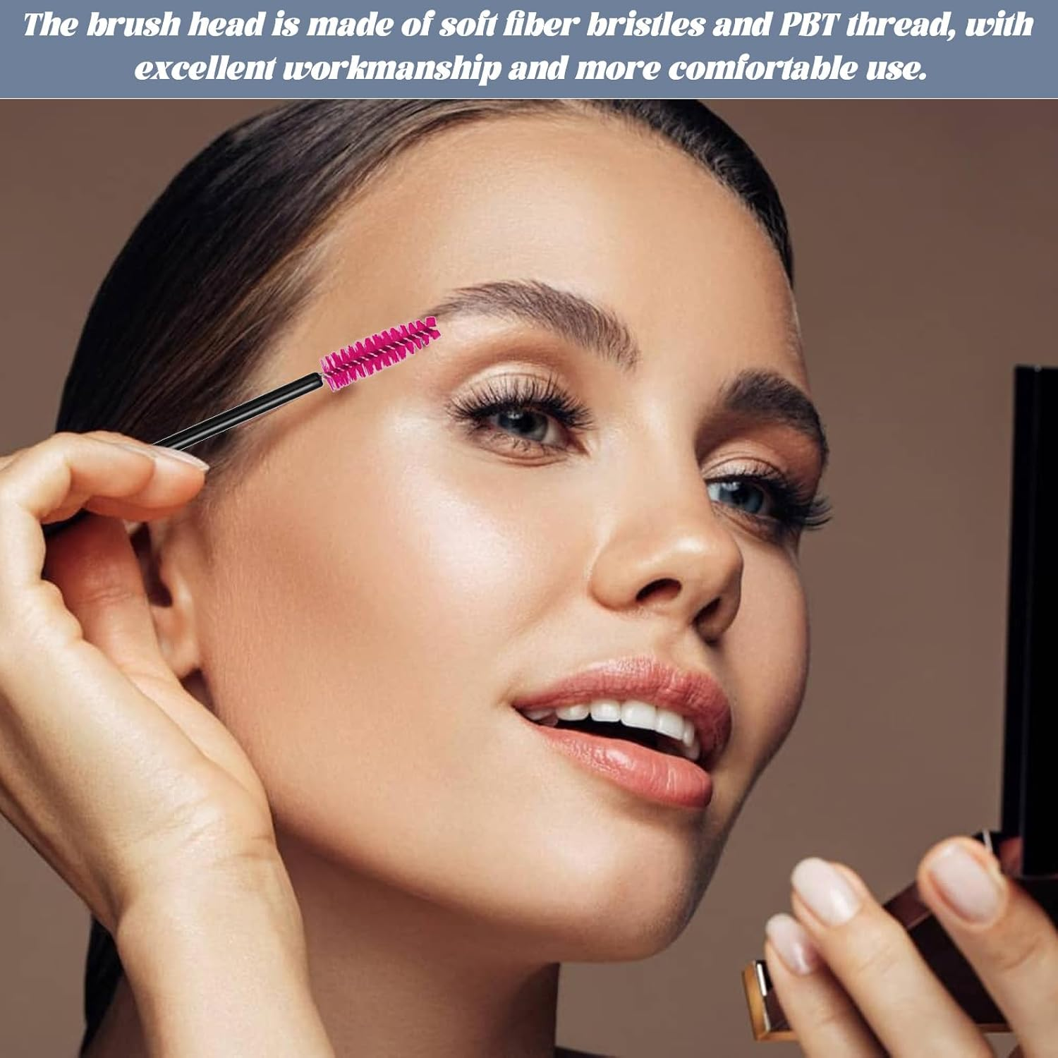 100 Pcs Disposable Spoolies,Eyebrow Brush,Eyelash Brush,Mascara Wand for Eyelash Extension and Eyebrow image number 2