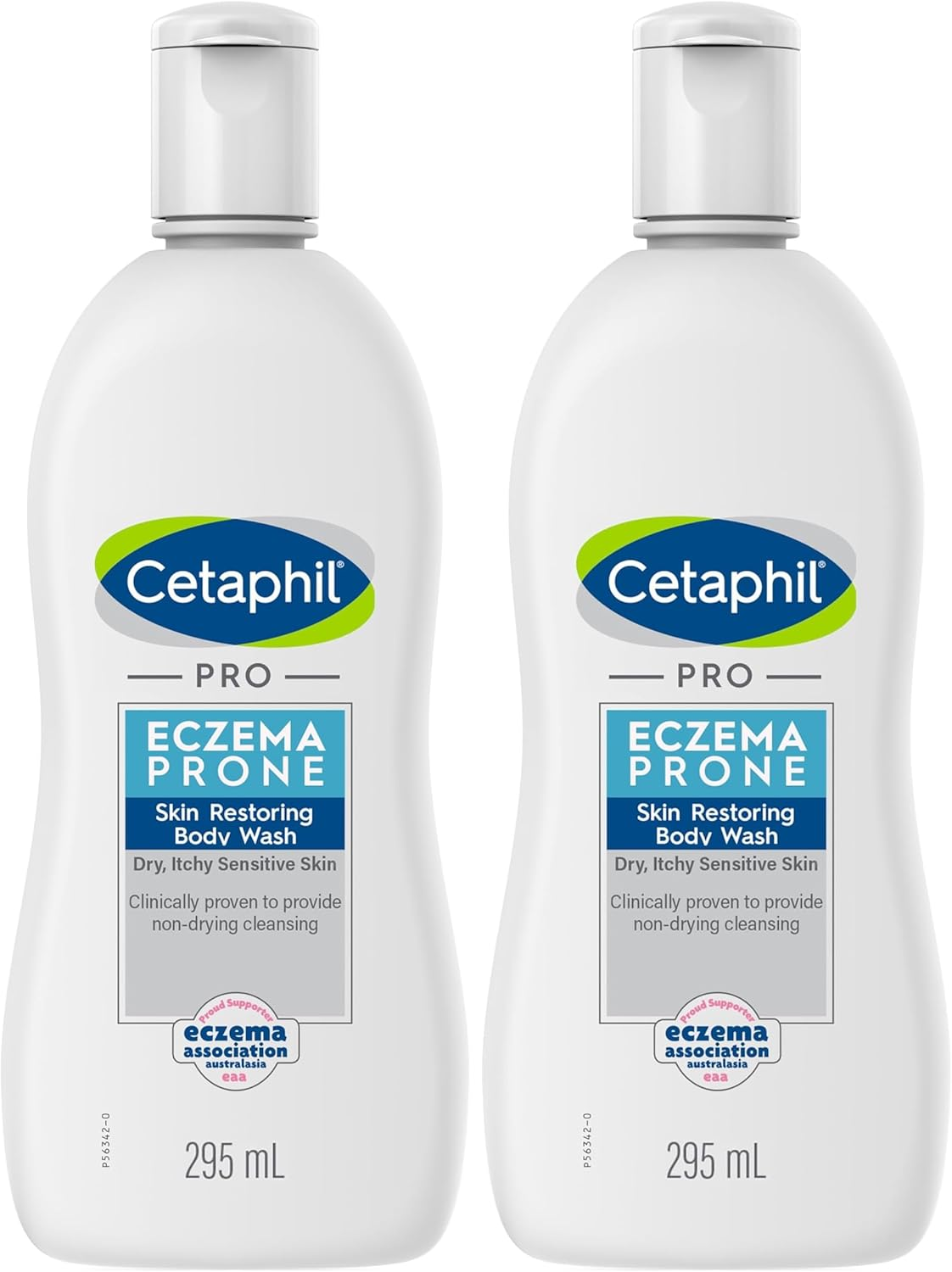 CETAPHIL Pro Eczema Prone Skin Restoring Body Wash 295 Ml, for Dry & Itchy Sensitive Skin, Gently Cleanses without Drying, Fragrance Free, Paraben Free, Hypoallergenic, Dermatologist Tested image number 2