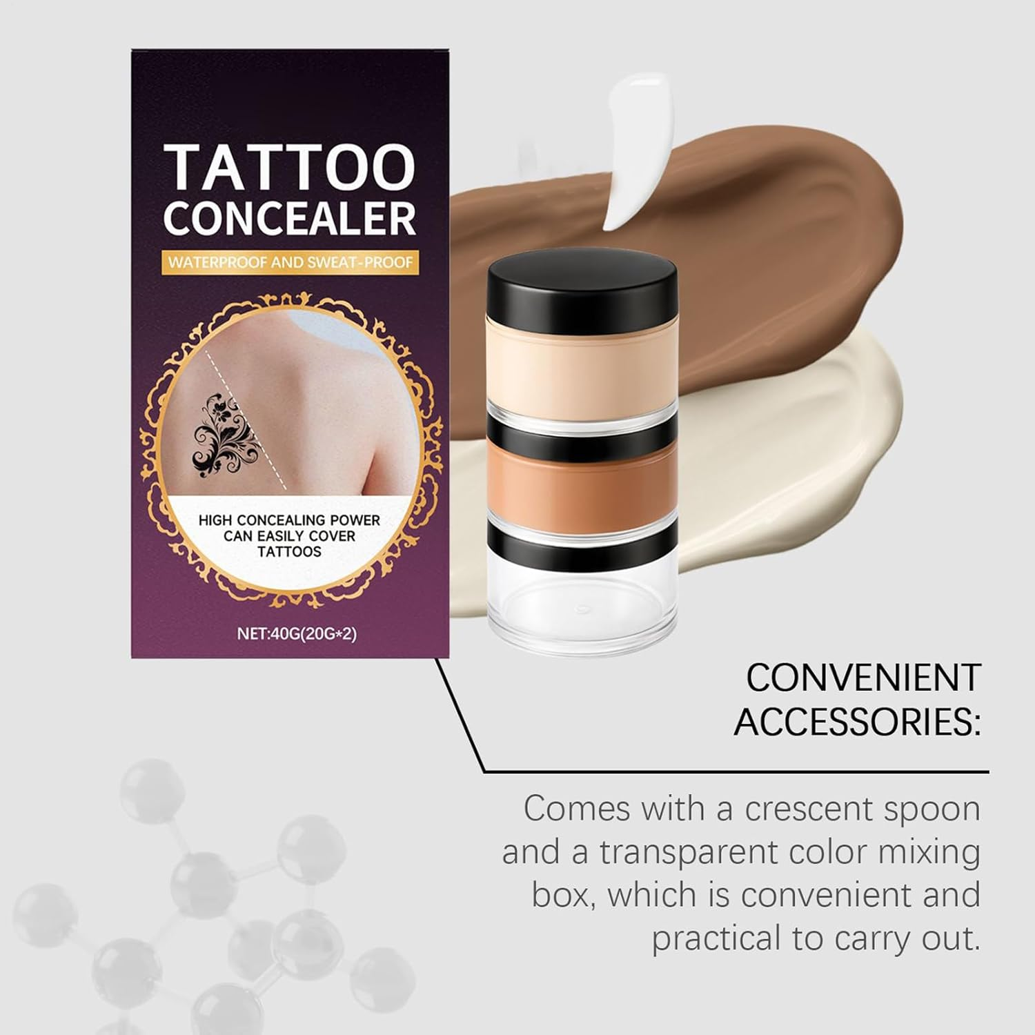 Meindin Scar Cover Foundation | Waterproof Leg Makeup Cream | Makeup Sweat Proof Foundation for Event Holiday Daily Prank Classroom Cosplay Party Halloween Offices Entertainment image number 6