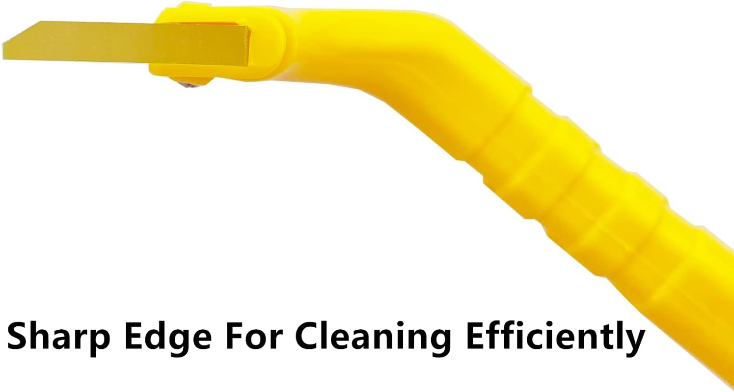 Lunbengo Small Glass Squeegee, Ice Scraper for Car Windshield, Window Wiper with Hard Rubber Blade & None-Slip 6.1Inch Handle, for Windshield/Bathroom Shower Door/Mirrors/Countertop/Window