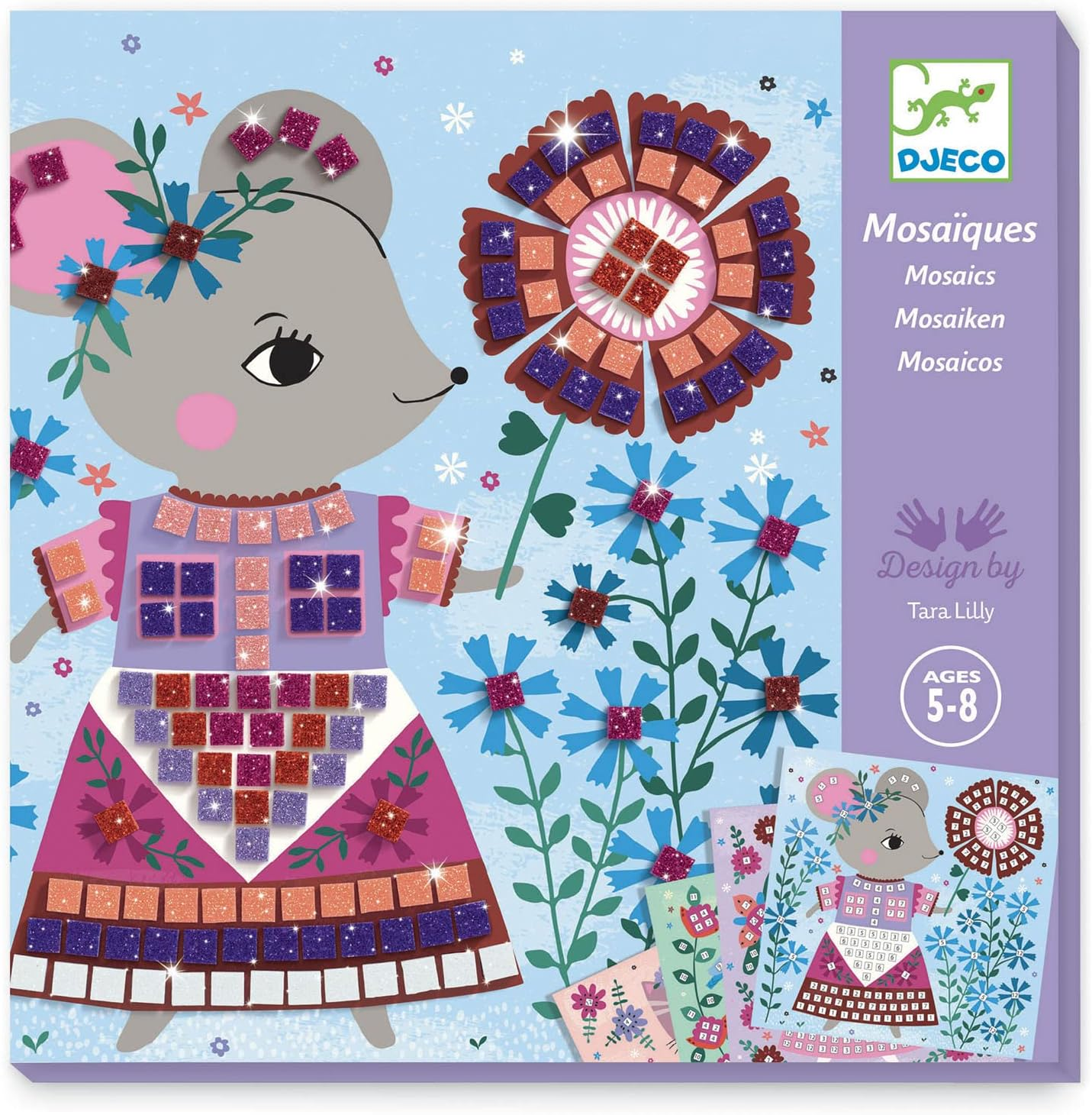 Djeco Design DJ09425 Lovely Pets Mosaic Kit image number 5