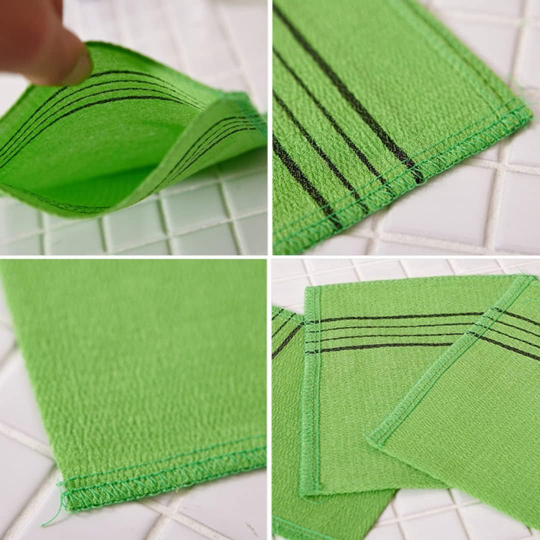 HAPPY 10 PCS Korean Exfoliating Towel Mitt Bath Washcloth Glove Body Scrub Viscose Reusable Made in Korea image number 3