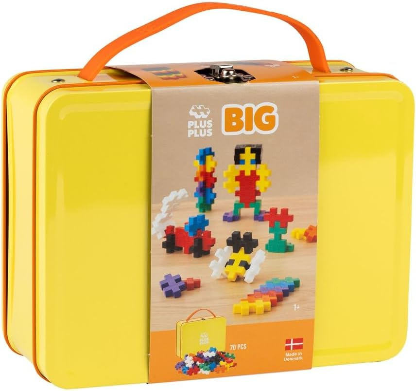 Plus-Plus Big Metal Suitcase Basic Building Block 70-Pieces Set image number 2