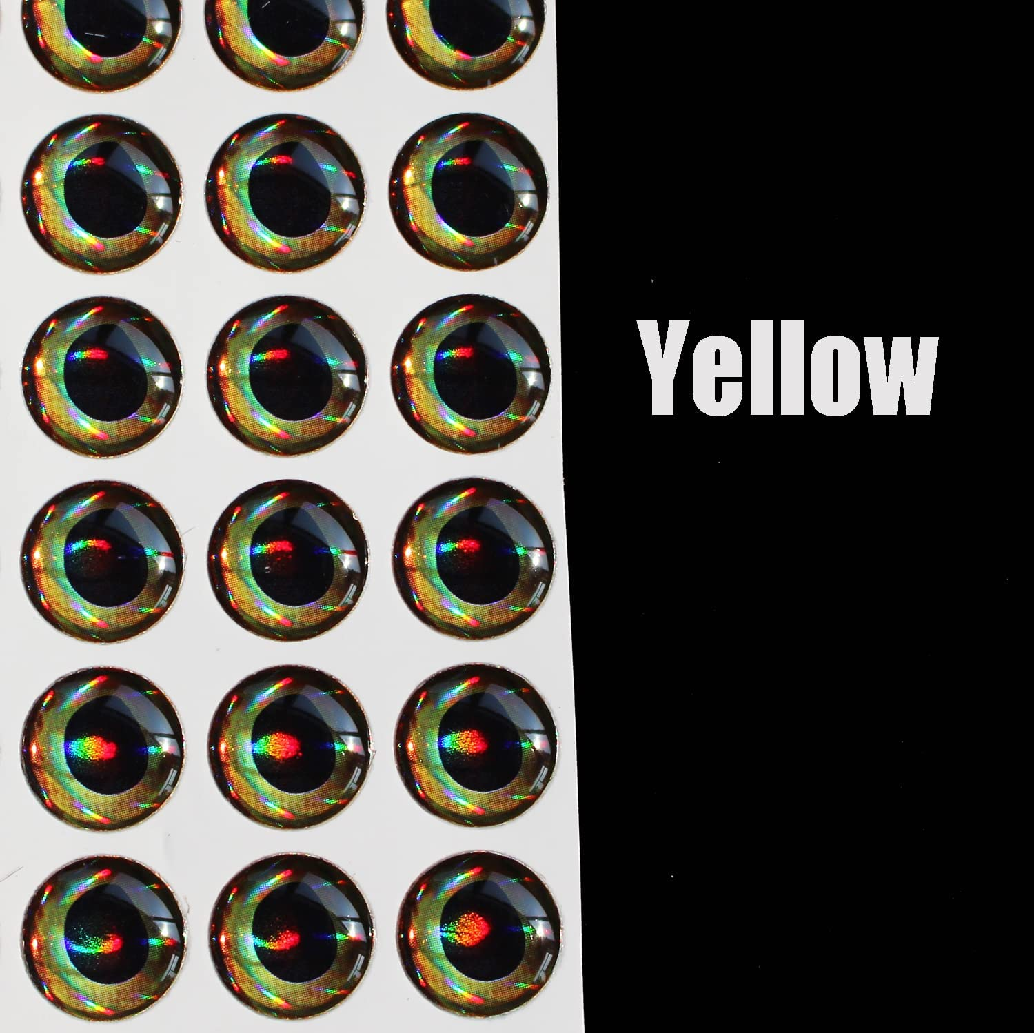 Tigofly 160 Pcs/Lot 4 Colors 10Mm 3/8" 4D Sticky Fishing Lure Eyes Realistic DIY Jigs Crafts for Hooks Baits Fly Tying Materials image number 2