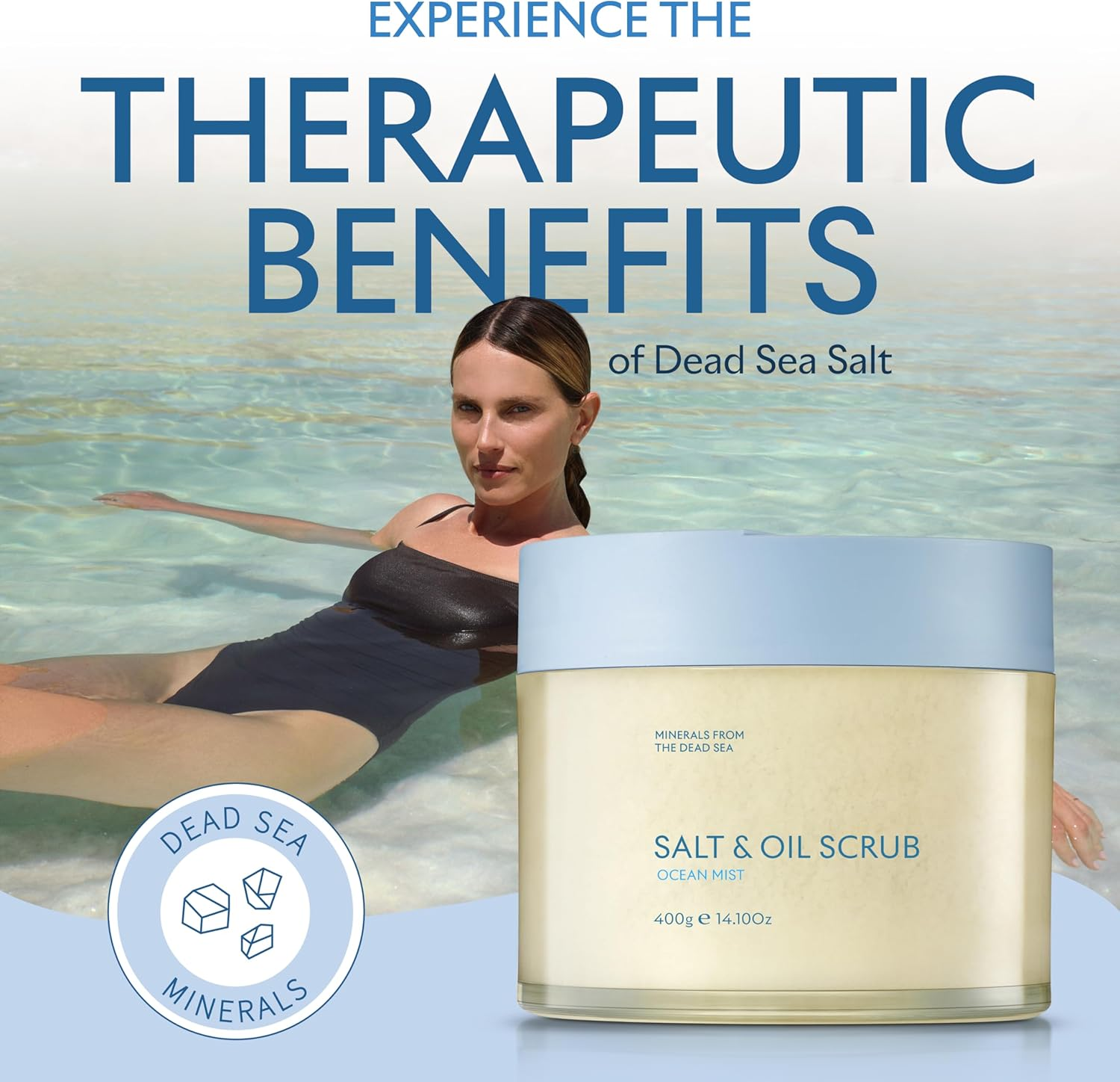 SEACRET Body Scrub - Salt & Oil Body Exfoliator with Dead Sea Minerals and Essential Oils, Scented 14.1 FL.OZ. image number 1