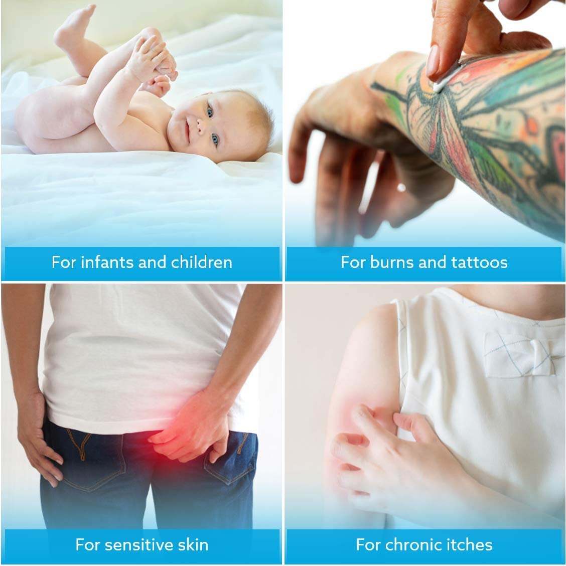 Azulenal Ointment with Guaiazulene for Eczema | Wound Ointment for Diaper Rashes Itches Cuts Burns & Sore Nipples | Suitable for Use for Babies and Nursing Mothers | Nappy Rash Cream | Made in Europe-50G image number 4