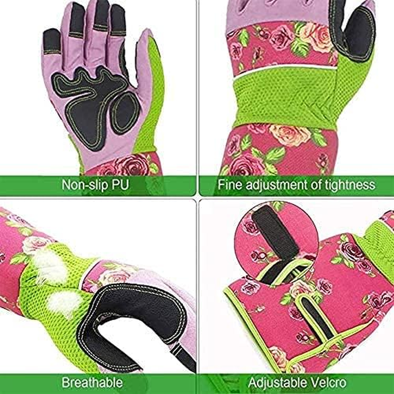 Thorn Proof Gardening Gloves for Women, Breathable Touchscreen Long Forearm Protection, Garden for Rose Pruning & Outdoor Work Gloves image number 5