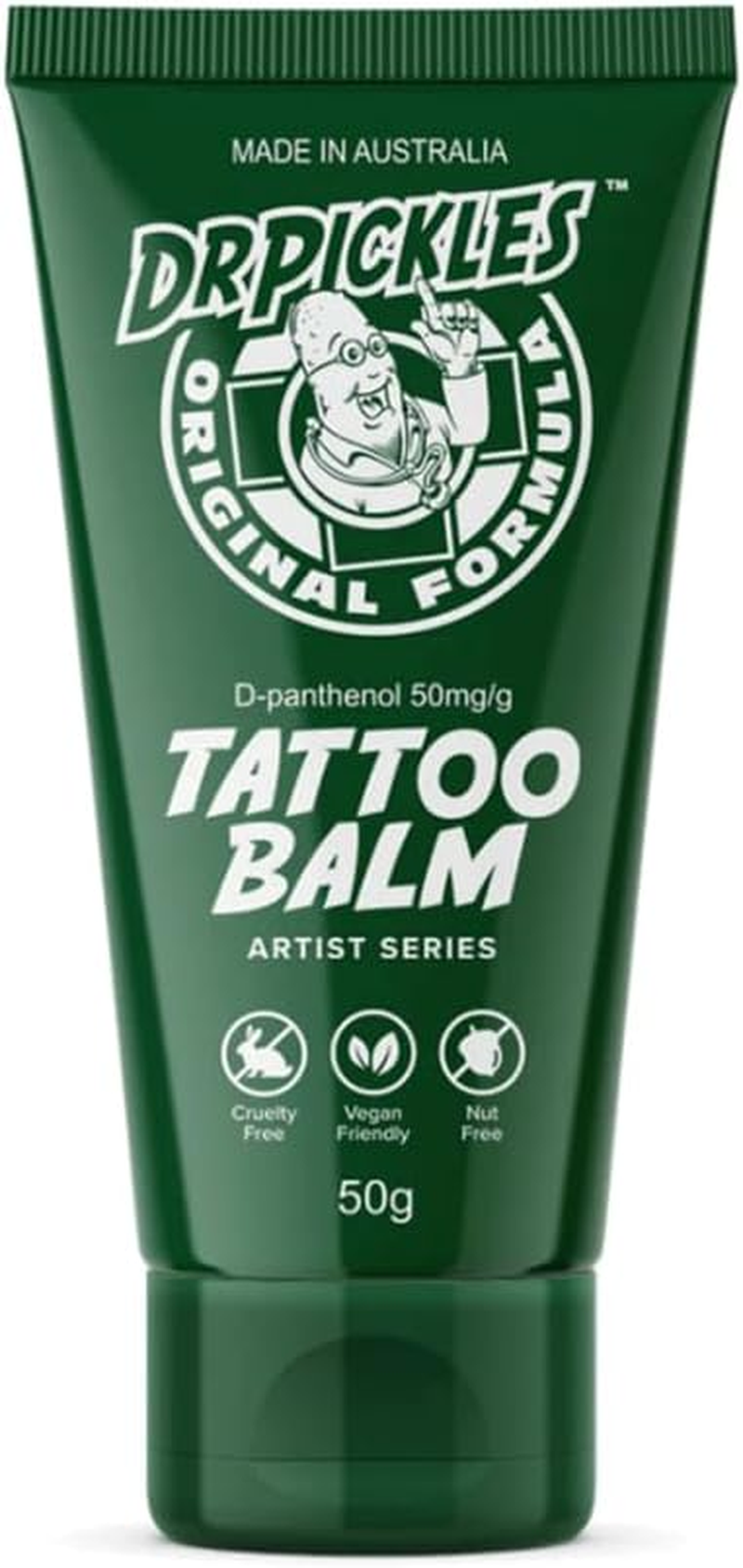 Dr Pickles Vegan Tattoo Balm 1.76 Oz / 50G - Vegan Formula, Heals & Protects. Rejuvenates Tattoos